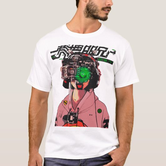T-shirt Vaporwave Cyberpunk Japonais Moderne Style Urbain (Devant)