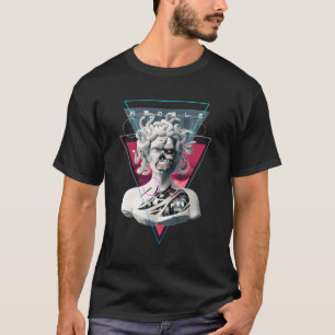 T-shirt Vaporwave Cyborg Medusa Statue Art esthétique Japo