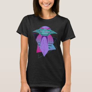 T-shirt Vaporwave des années 80 - Abduction Extraterrestre