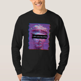 T-shirt Vaporwave Esthétique David Statue La Vie Est Un Gl