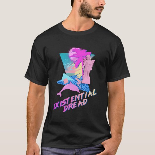 T-shirt Vaporwave esthétique Existentielle Dread Dolphin A (Devant)