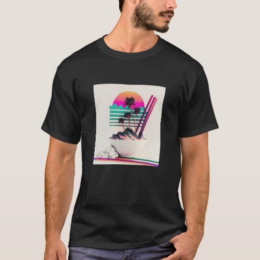 T-shirt Vaporwave Esthétique Glitch Rétrowave Synthwave 1 (Devant)