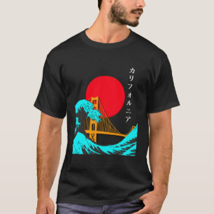 T-shirt Vaporwave esthétique japonaise Ecriture Thé Golden