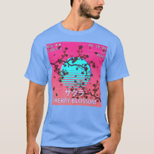 T-shirt Vaporwave esthétique Japonaise Sakura Cerise Bloss