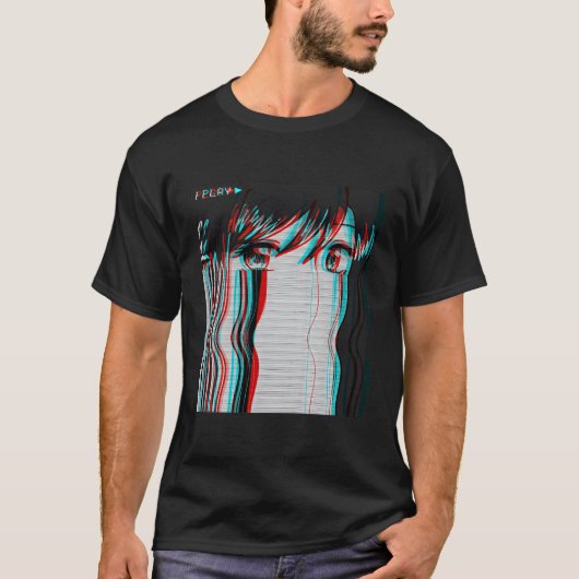 T-shirt Vaporwave esthétique triste Anime E E Harajuku (Devant)