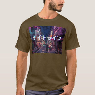 T-shirt Vaporwave Glitch Outrun Tokyo Night Life Naito Rai
