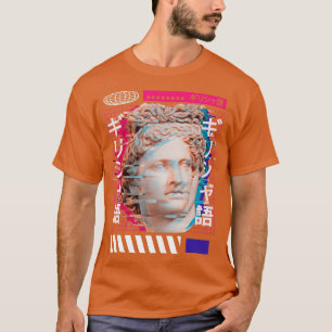 T-shirt Vaporwave Grèce Statue grecque japonaise Adonis