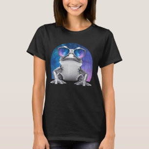 T-shirt Vaporwave Grenouille lunettes de l'espace Galaxie