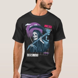 T-shirt Vaporwave Kawaii esthétique Japonais Skeleto Corée