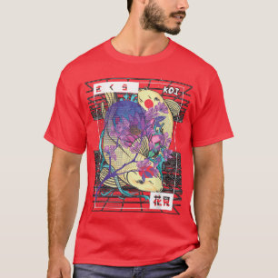 T-shirt Vaporwave Koi Fish Japon Sakura Carp Breeder T-Shi