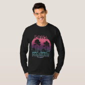 T-shirt Vaporwave Kona Hawaii Sunset Sun Surf Throwback Re (Devant entier)