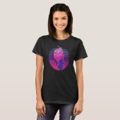 T-shirt Vaporwave Rétro Crème glacée Cone Synthwave Été Ic (Devant entier)