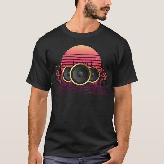 T-shirt Vaporwave Retro Sunset Synthwave Lover (Devant)