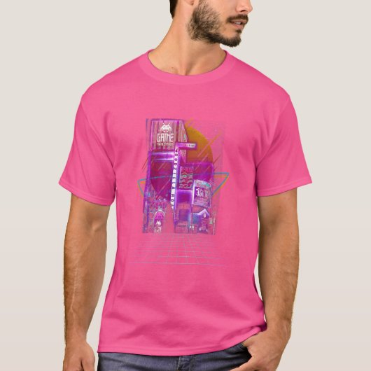 T-shirt Vaporwave Synth 80er Retro Design (Devant)