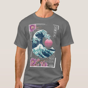 T-shirt Vaporwave Synthwave 80's Japan Japanese Great Wave