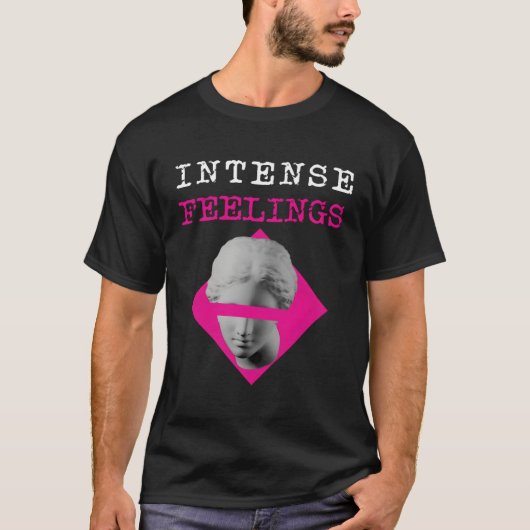 T-shirt Vaporwave Synthwave Sentiments intenses (Devant)