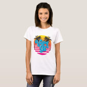 T-shirt Vaporwave Valley Girl Light (Devant entier)