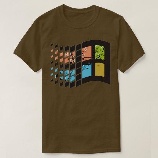 T-shirt Vaporwave Windows 95 (Design devant)