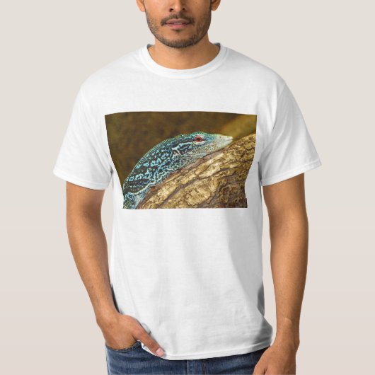 T-shirt Varanus Bleu-Repéré Macraei de moniteur d'arbre (Devant)