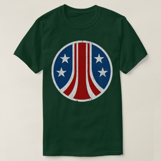 T-shirt Variante de crête coloniale des États-Unis (Design devant)