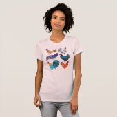 T-shirt Variété de poulet Oiseaux colorés (Devant entier)