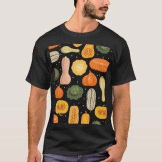 T-shirt Variétés citrouilles, illustration transparente de