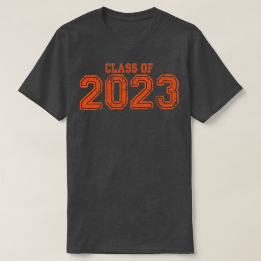 T-shirt Varsity Orange Class of 2023 (Design devant)