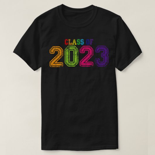 T-shirt Varsity Rainbow Class de 2023 (Design devant)