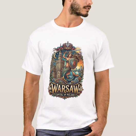 T-shirt Varsovie, Pologne (Devant)