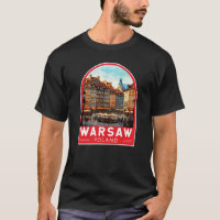 Varsovie Pologne Travel Art Vintage