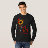 T-shirt Vasculitis Awareness SunflowerButterfly Cat (Devant entier)