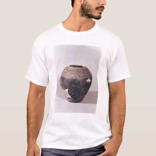 T-shirt Vase à engobe décoré des lignes onduleuses (Devant)