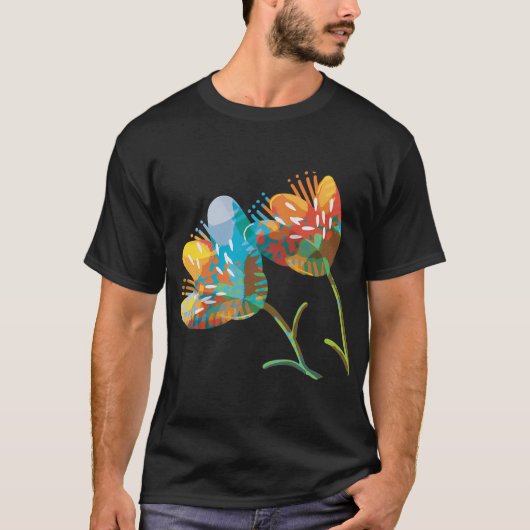 T-shirt Vase à fleurs (Devant)