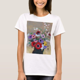T-shirt Vase aux fleurs mixtes, Redon
