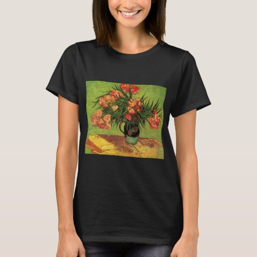 T-shirt Vase avec Oleanders et livres par Vincent van Gogh (Devant)