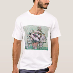 T-shirt Vase avec roses roses roses, Van Gogh
