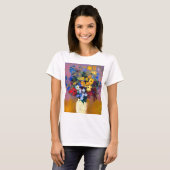 T-shirt Vase blanc avec fleurs Odilon Redon (Devant entier)