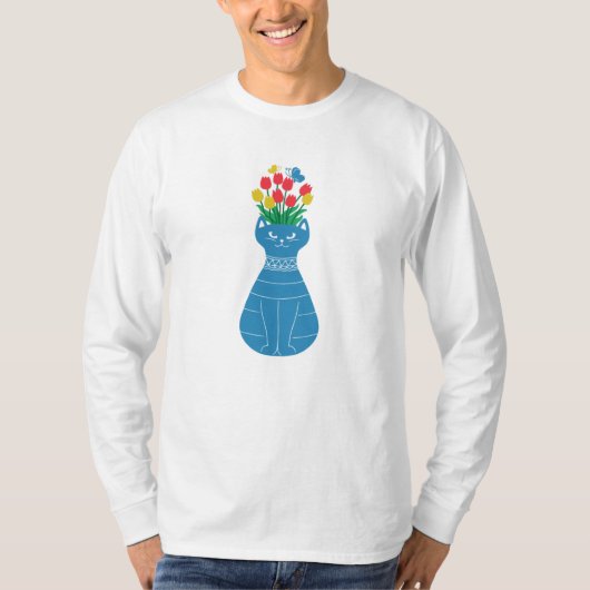 T-shirt Vase de chat (Devant)