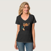 T-shirt Vase de fleur de chat 1 (Devant entier)