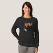 T-shirt Vase de fleur de chat 2 (Devant entier)