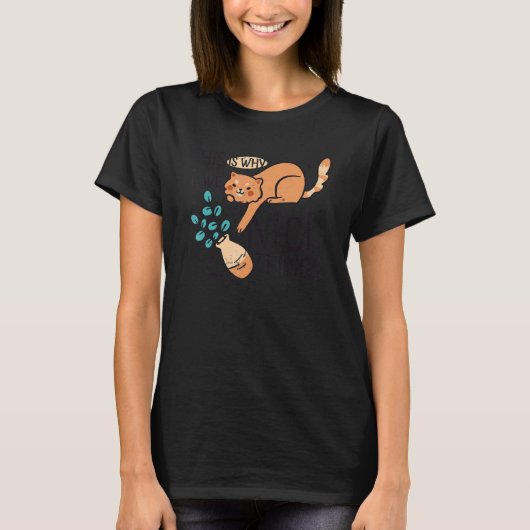 T-shirt Vase de fleur de chat 2 (Devant)