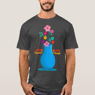 T-shirt Vase de fleurs colorées