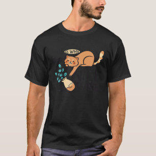 T-shirt Vase de fleurs de chat