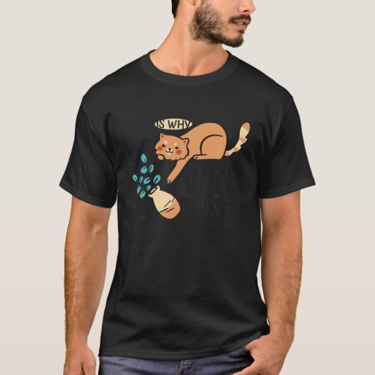 T-shirt Vase de fleurs de chat (Devant)