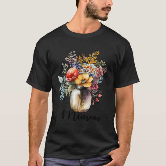 T-shirt Vase De Mème De Fleurs (Devant)
