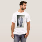 T-shirt Vase octogonal à "Mei- P'ing" avec le blanc (Devant entier)