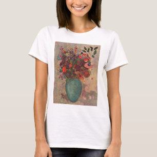 T-shirt Vase turque par Odilon Redon, Fleurs Vintages Art