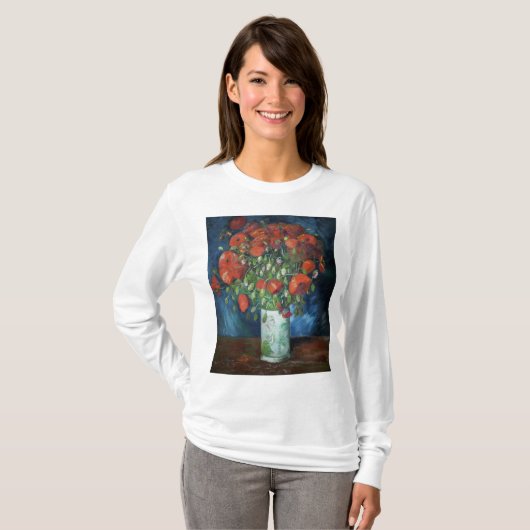 T-shirt Vase with Poppies 1886 by Vincent van Gogh (Devant entier)