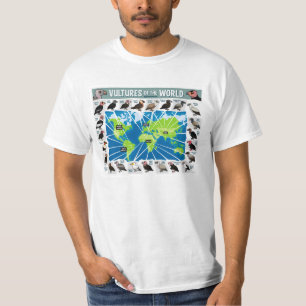 T-shirt Vautours de la carte du monde