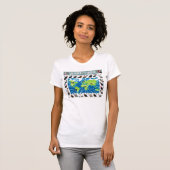 T-shirt Vautours de la carte du monde (Devant entier)